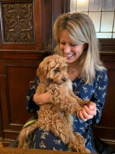 Dr Anna Martin with her puppy